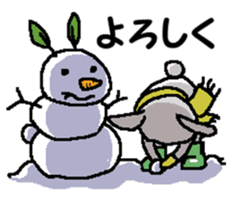 I'm gray rabbit ! 4 (for winter) sticker #14251715