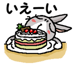 I'm gray rabbit ! 4 (for winter) sticker #14251718