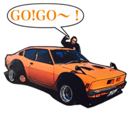 Old car highway racer NO8 sticker #14252036