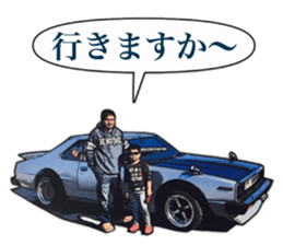 Old car highway racer NO8 sticker #14252042