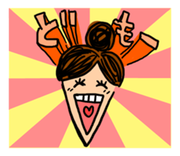 working woman in the stressful society sticker #14252518