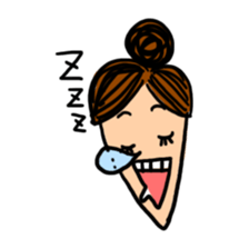 working woman in the stressful society sticker #14252531