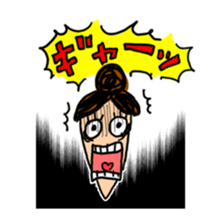 working woman in the stressful society sticker #14252545