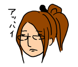 working woman in the stressful society sticker #14252546