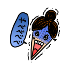 working woman in the stressful society sticker #14252548