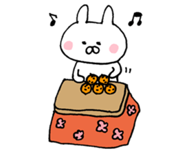 New Year's of warm rabbit sticker #14253564