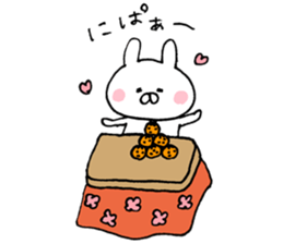 New Year's of warm rabbit sticker #14253565