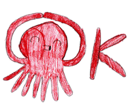 Cat and octopus and its companions sticker #14254620