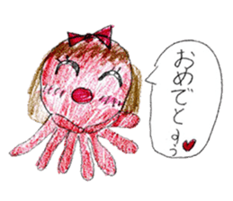 Cat and octopus and its companions sticker #14254622