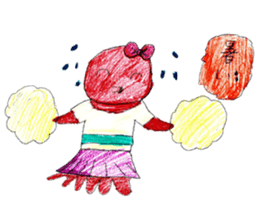 Cat and octopus and its companions sticker #14254632