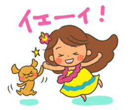 aloha girl's happy sticker sticker #14254911