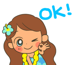 aloha girl's happy sticker sticker #14254913