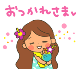aloha girl's happy sticker sticker #14254917