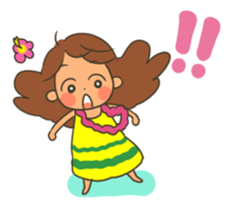 aloha girl's happy sticker sticker #14254920