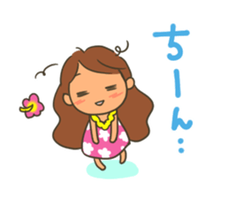 aloha girl's happy sticker sticker #14254921