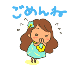 aloha girl's happy sticker sticker #14254923