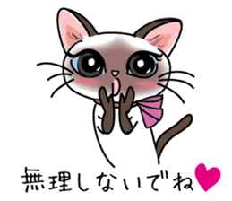 Cute Siamese cat Sticker part2 sticker #14255070