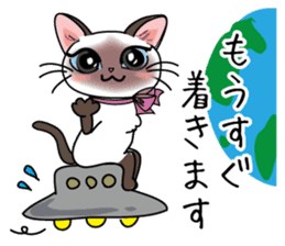 Cute Siamese cat Sticker part2 sticker #14255078