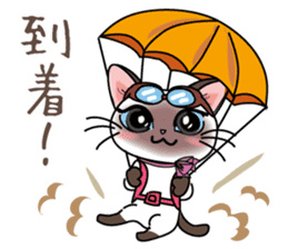 Cute Siamese cat Sticker part2 sticker #14255079