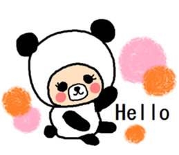Sticker of a deadpan panda. sticker #14256110