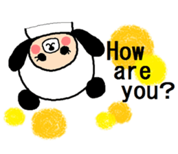 Sticker of a deadpan panda. sticker #14256111