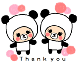 Sticker of a deadpan panda. sticker #14256115