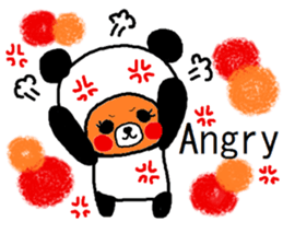 Sticker of a deadpan panda. sticker #14256116