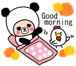 Sticker of a deadpan panda. sticker #14256118