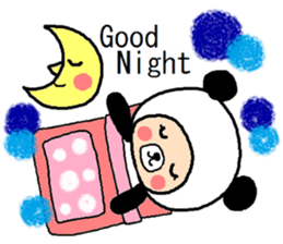 Sticker of a deadpan panda. sticker #14256119