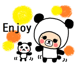 Sticker of a deadpan panda. sticker #14256120