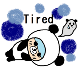 Sticker of a deadpan panda. sticker #14256121