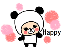 Sticker of a deadpan panda. sticker #14256122