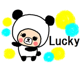 Sticker of a deadpan panda. sticker #14256123