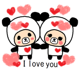 Sticker of a deadpan panda. sticker #14256125