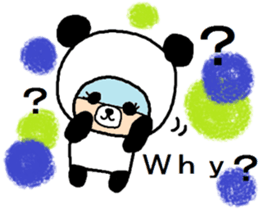 Sticker of a deadpan panda. sticker #14256126