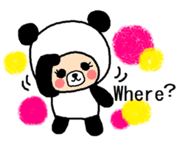 Sticker of a deadpan panda. sticker #14256127