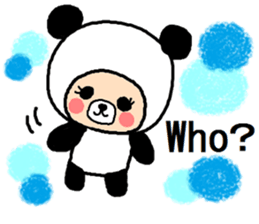 Sticker of a deadpan panda. sticker #14256128