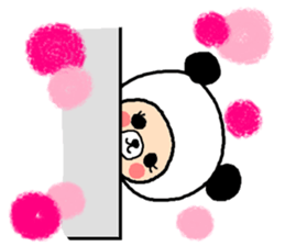 Sticker of a deadpan panda. sticker #14256129