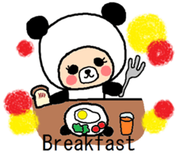 Sticker of a deadpan panda. sticker #14256130