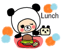 Sticker of a deadpan panda. sticker #14256131