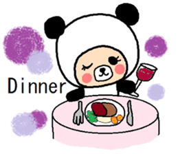 Sticker of a deadpan panda. sticker #14256132