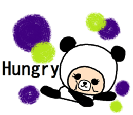 Sticker of a deadpan panda. sticker #14256133