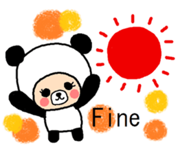 Sticker of a deadpan panda. sticker #14256134