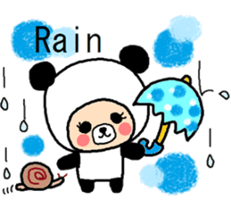 Sticker of a deadpan panda. sticker #14256135