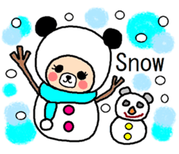 Sticker of a deadpan panda. sticker #14256137