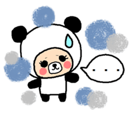 Sticker of a deadpan panda. sticker #14256138