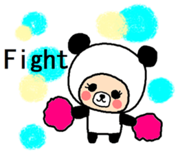 Sticker of a deadpan panda. sticker #14256139