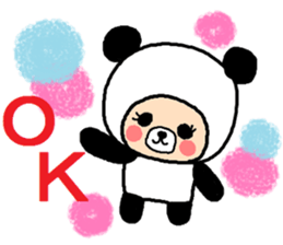 Sticker of a deadpan panda. sticker #14256140