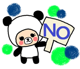 Sticker of a deadpan panda. sticker #14256141