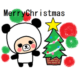 Sticker of a deadpan panda. sticker #14256145